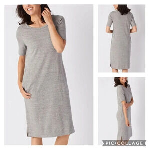 Duluth Trading Co Longtail 100% cotton T shirt knit Dress pockets Women’s Small
